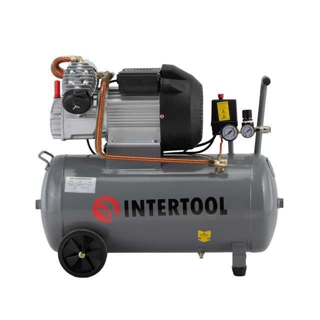 Компрессор 50 л, 3 кВт, 10 атм, 420 л/мин, 2 ци INTERTOOL PT-0007.