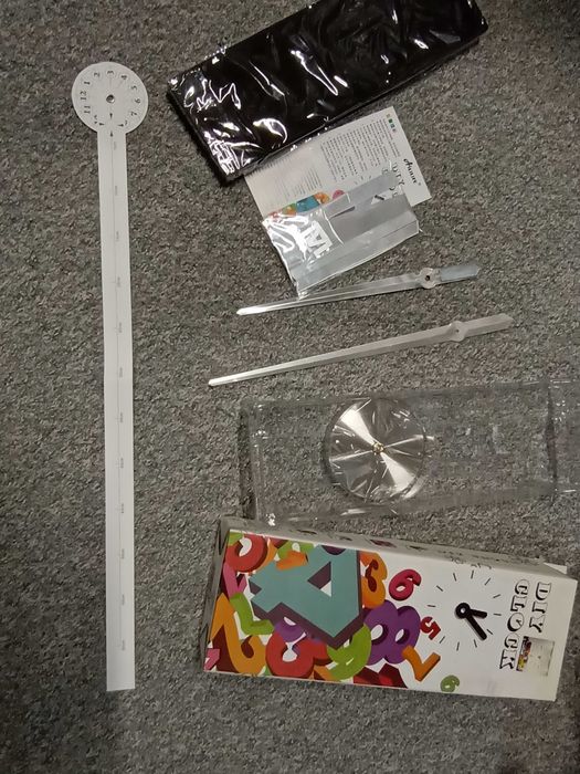 Zegar ścienny DIY nowy rzymskie cyfry srebrne lust