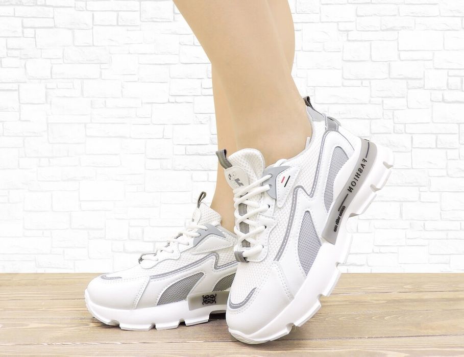 Кроссовки белые "silver",38р,стелька 24,5 см см