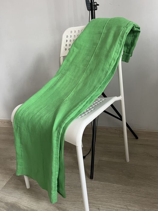 Cos льняні штани прямого крою лляні широкі штани льняные брюки штаны