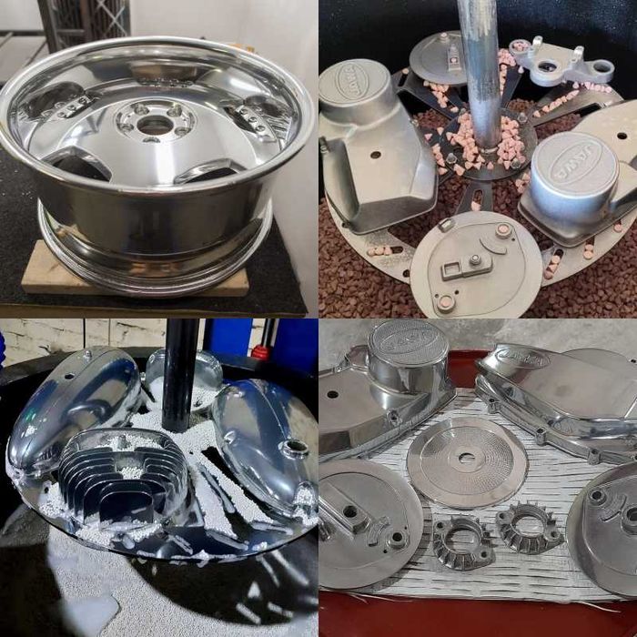 Aquablasting polerowanie wibracyjne aluminium szkiełkowanie aquablast