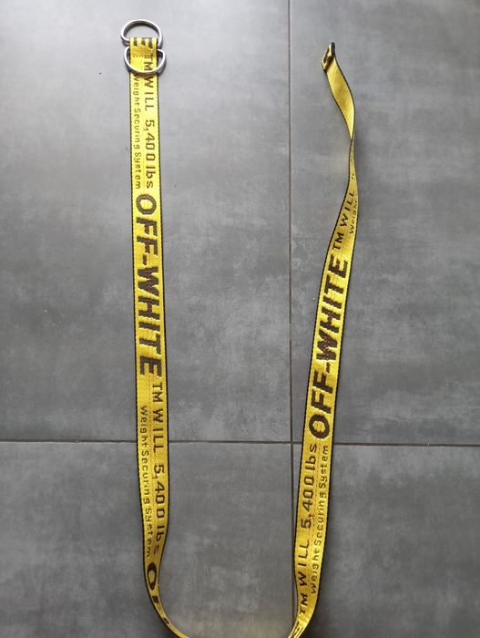 off white industrial belt