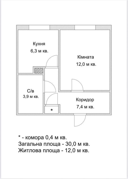 Продаж 1 кімнатної квартири в Квасилові (Рівне)