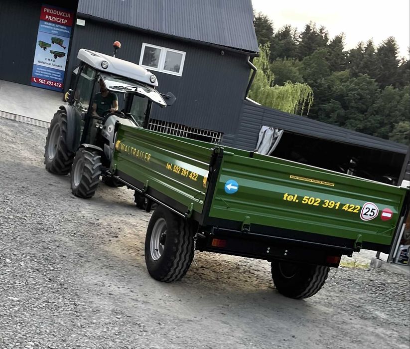 Przyczepa jednoosiowa wywrotka kiper 3 strony transport gratis