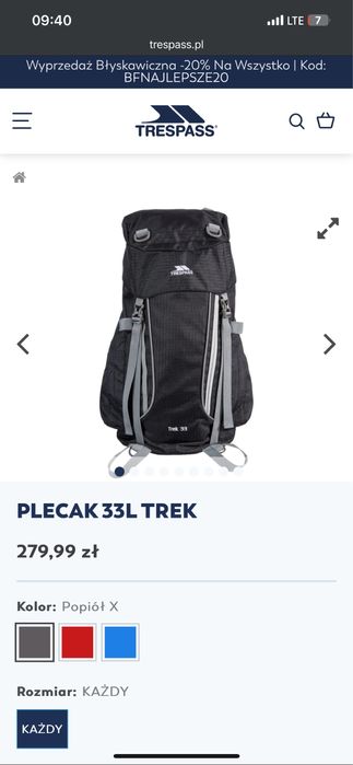 PLECAK 33L TREK  plecak Trespass