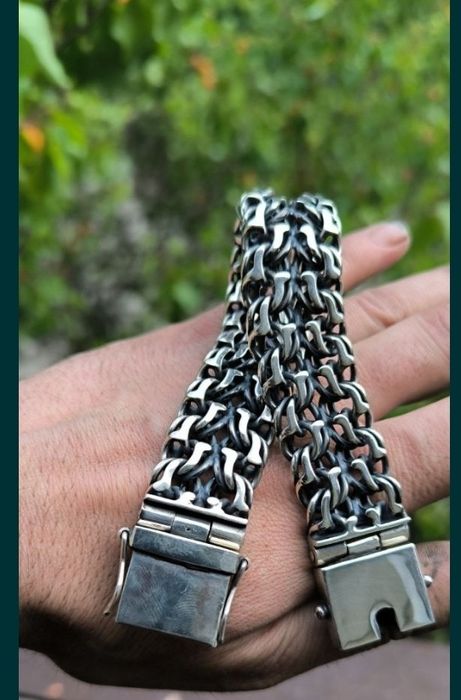 Браслет " КОЗАЦКИЙ" Серебряный браслет . Вес. 35 - 45грамм  925 проба