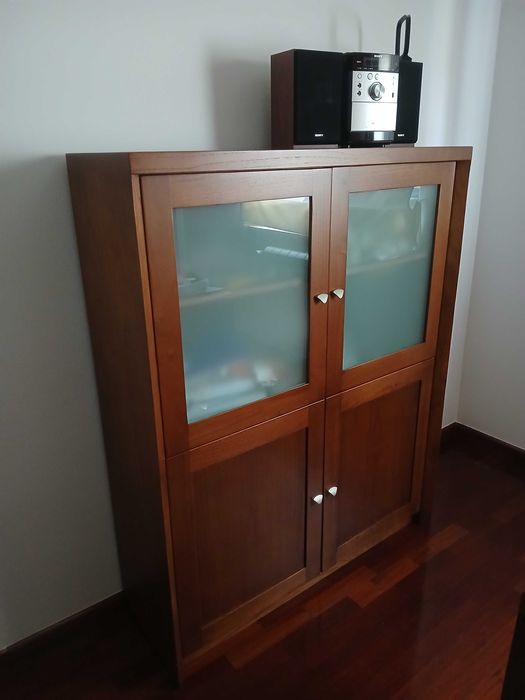 Conjunto de escritório, 1 secretária, 2 móveis para arrumação/livros