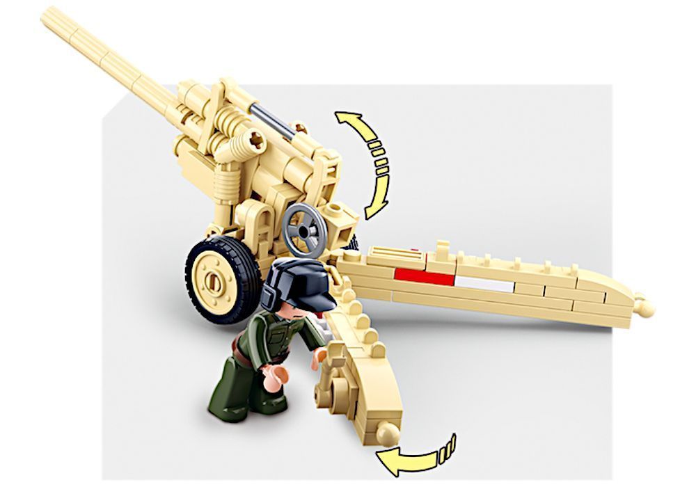 Klocki Transporter Opancerzony Hanomag Sd.Kfz. 251+Działo komp. LEGO