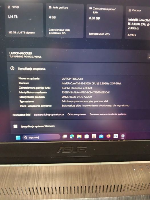 ASUS TUF Gaming FX504GE Gaming