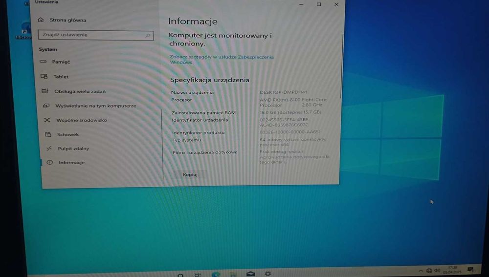 Komputer Gemingowy AMD FX 8100 16 GB ssd 512 GB lub zamiana