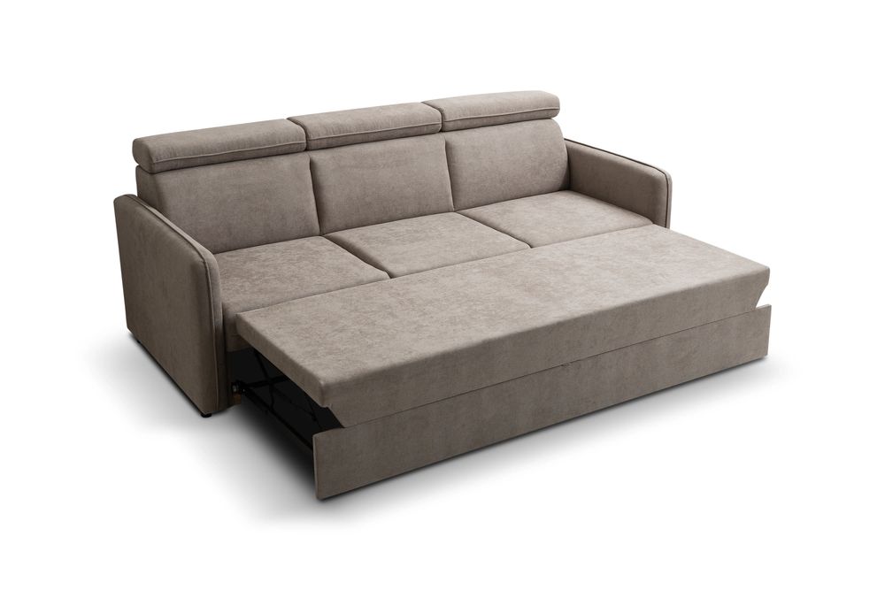 SOFA do salonu BARCELO 220 x 99 - Funkcja spania, ruchome zagłówki