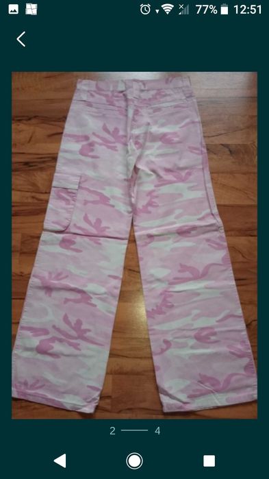 Spodnie moro różowe