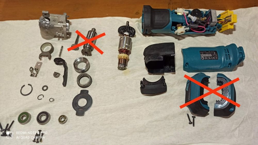 Makita DTM 51, реноватор, мультитул - запчастини, запчасти
