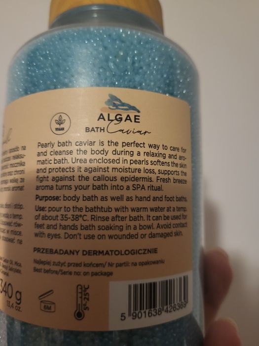 Kawior do kąpieli algae Sól do kąpieli Stara mydlarnia
