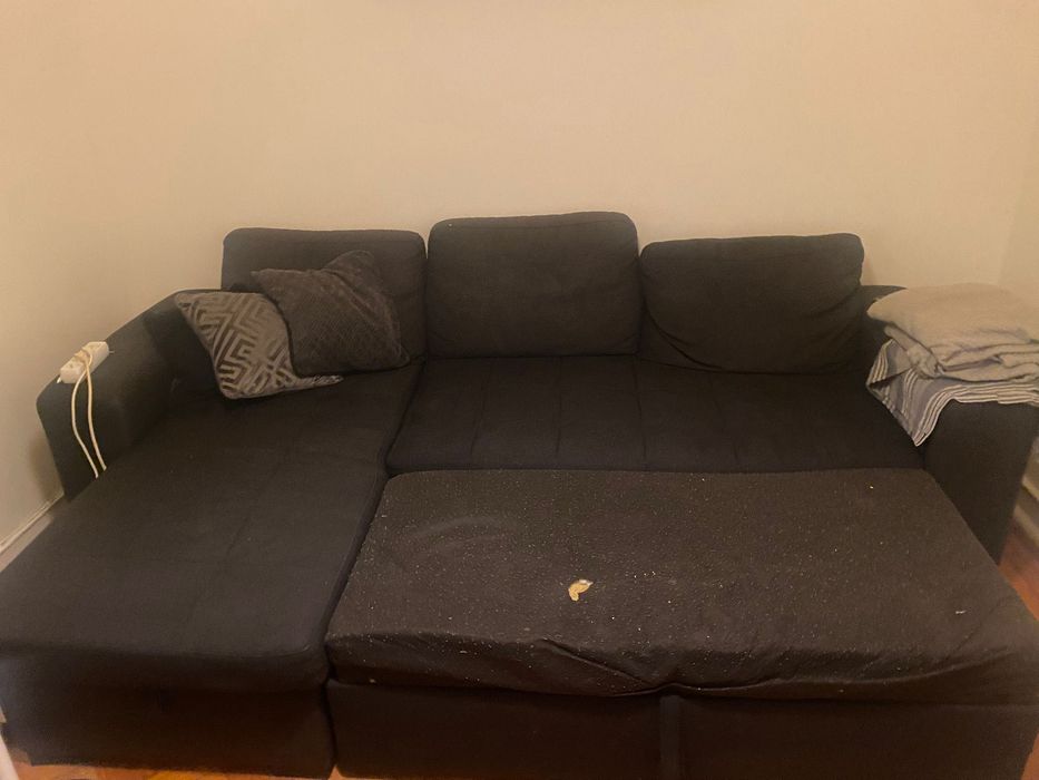 Sofá chaise longe preto