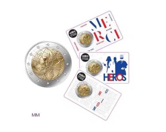 2 euros França 2021 Trio / set / trio  medicina