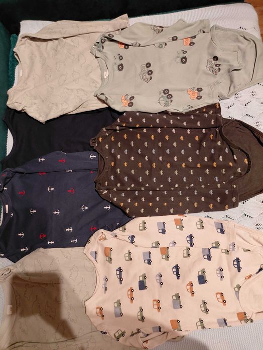 Zestaw body hm chłopięcych 98 x7 szt. Zestaw nr 3