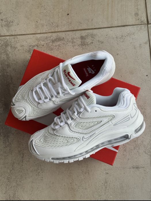 Кросівки Nike Air Max 98 x Supreme White(білі),найк аір макс,supreme,nike