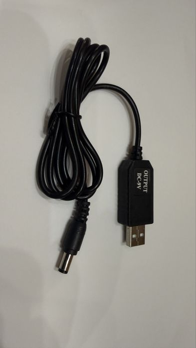 Кабель для роутера  через павер банк с 5 В до 9 В,12В