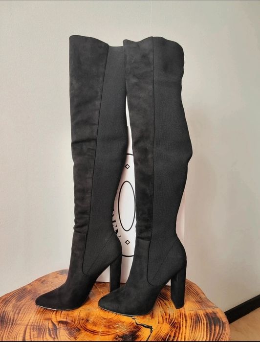 Czarne wysokie muszkieterki Steve Madden rozm. 38