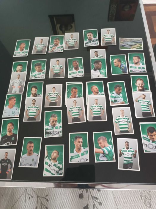 Cromos de futebol.