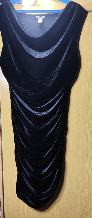 Чорна сукня, велюр, L-XL