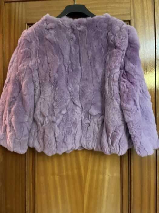 Casaco de coelho Lilas ( Novo com etiqueta de compra)