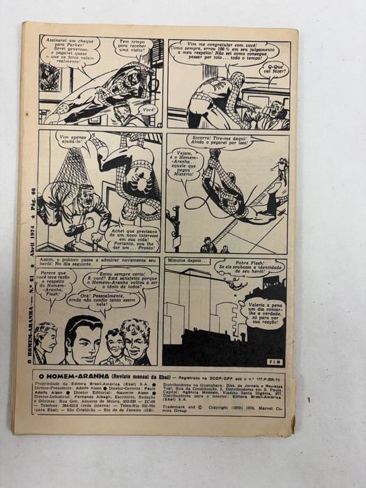 Livro BD O Homem Aranha Nº 61