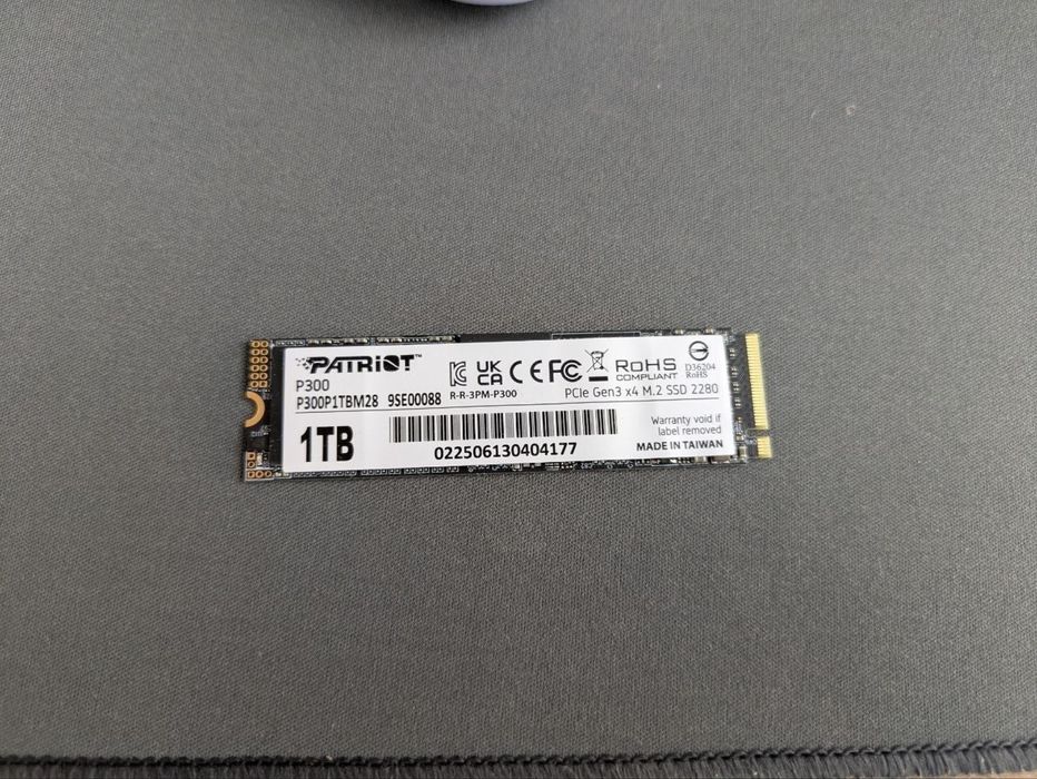 Ігровий SSD Patriot P300 1TB NVMe M.2 PCIe Gen3 x4