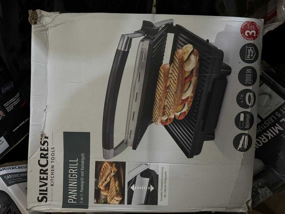 Grill elektryczny Panini SilverCrest SPM 2000 E2 srebrny/szary 2000