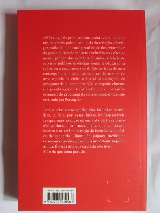 Linhas Vermelhas - A Crise como Política, de José Manuel Pureza