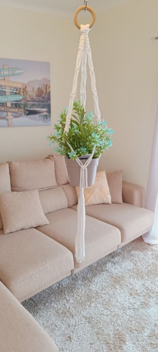 Suporte para vasos macramé