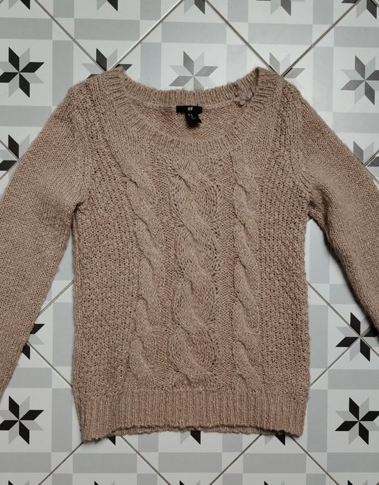 Sweter hm welna wełniany moher