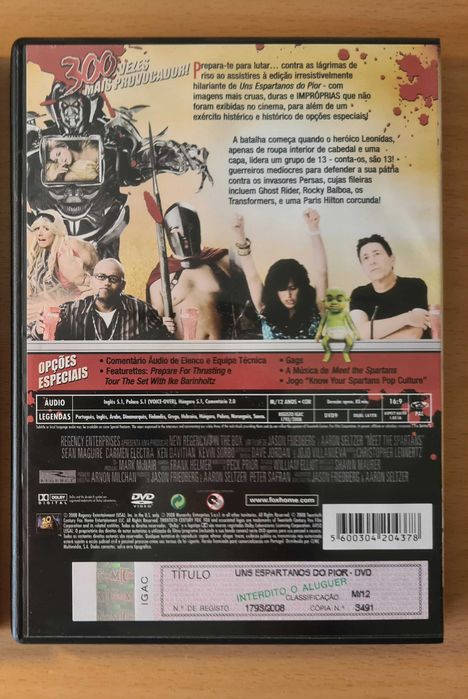 filme em DVD "Uns Espartanos do Pior"