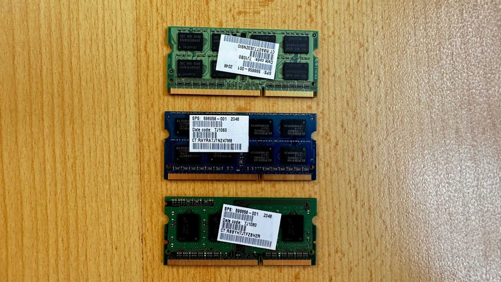 Memória 2GB Samsung, Elpida, Micron