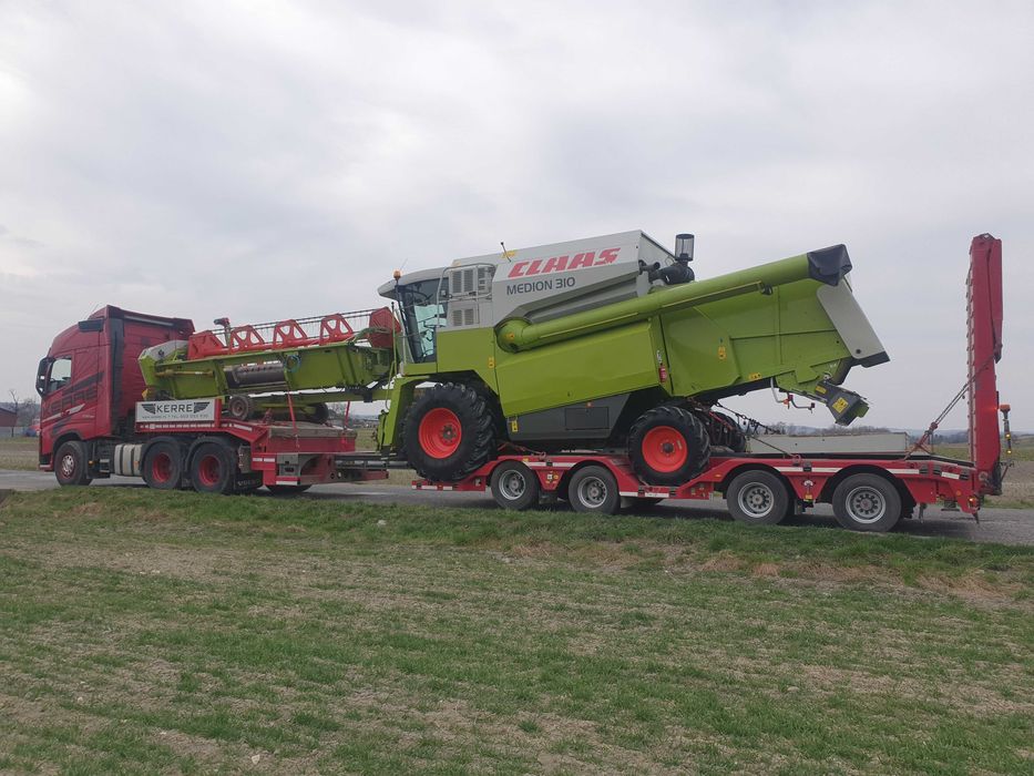 Transport niskopodwoziowy - maszyny ciężkie, budowlane, konstrukcje.
