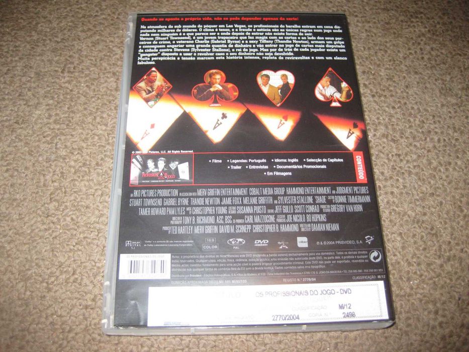 DVD "Os Profissionais do Jogo" com Sylvester Stallone/Raro!
