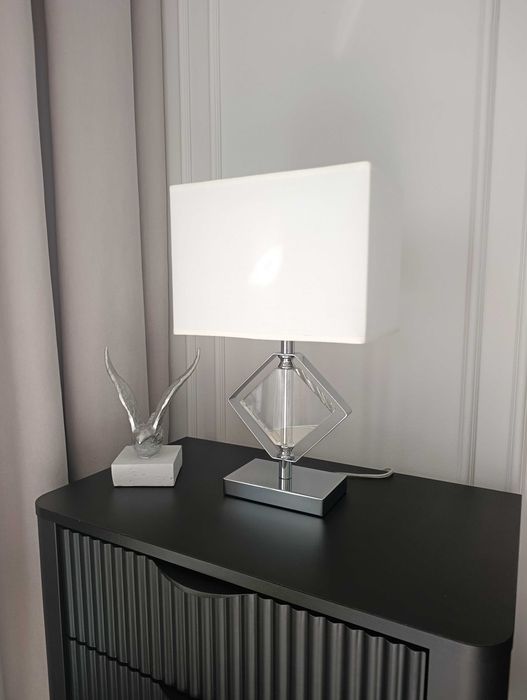 Lampa stołowa Srebrna