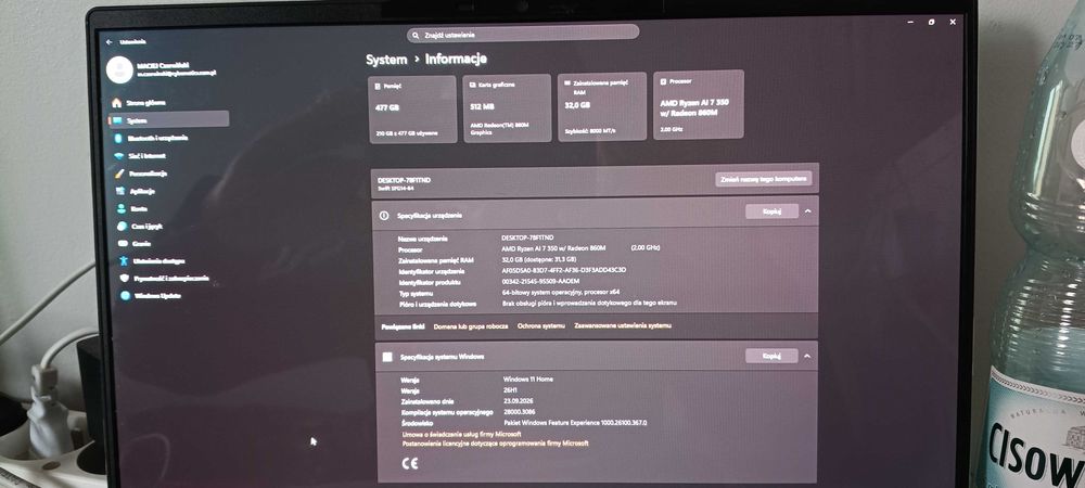 laptop acer swift go 14 AI