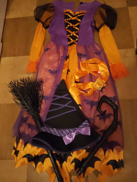 Strój karnawałowy czarownicy r.152-158