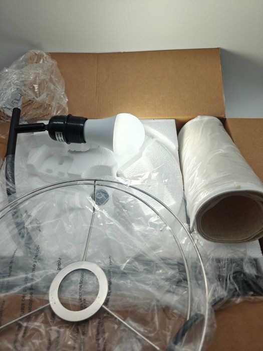 Lâmpada de Pé LED 154 cm – 9 W, 3000–6000 K, Cúpula de Linho