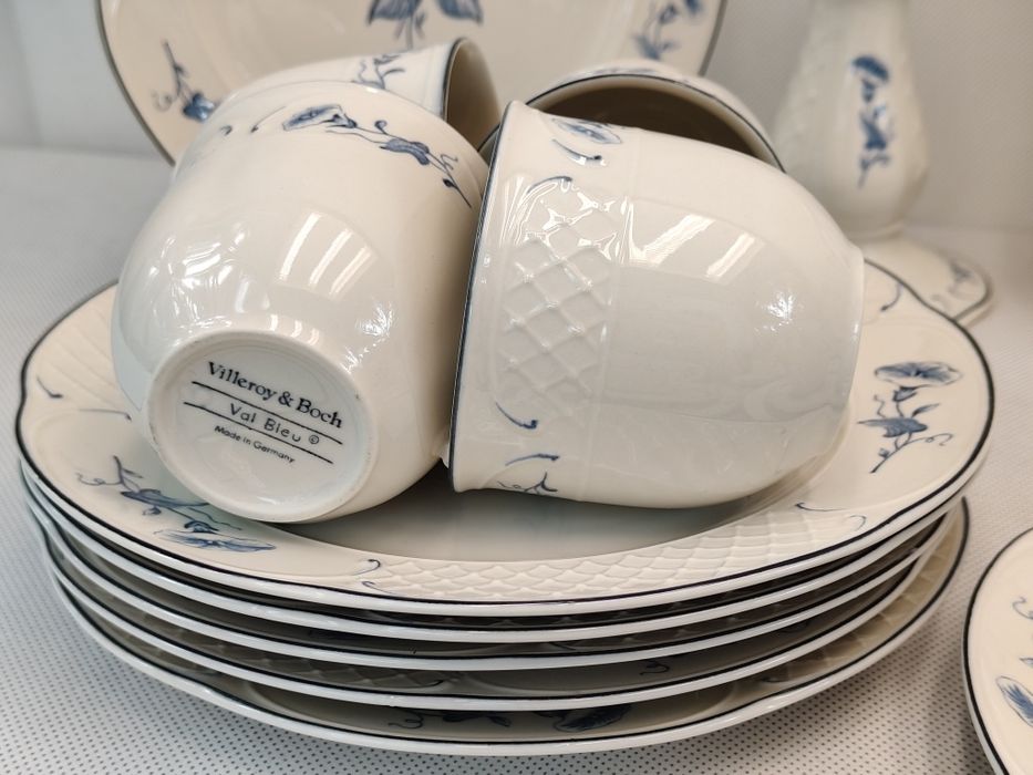 Serwis kawowy Villeroy & Boch. Val Bleu. 10 osób!!!