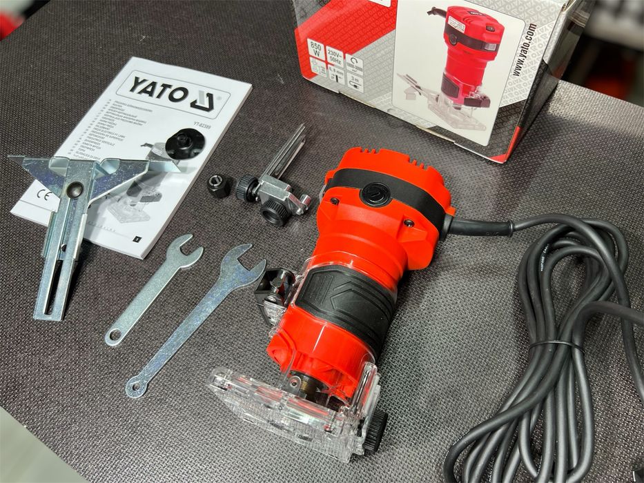 Кромочный фрезе YATO YT-82389 - цанги 6, 8 мм, регул. скорости, 850 Вт