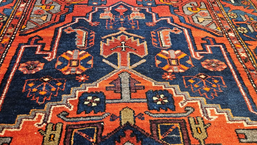 Hamadan, oryginalny stary perski dywan ręcznie tkany 130x204