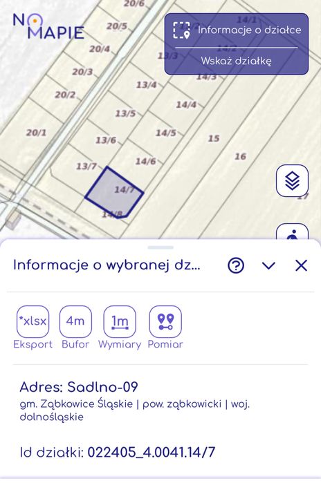 Działka budowlana przy ul. Polnej, obręb Sadlno