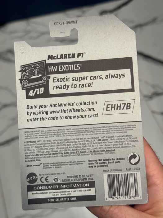 Hot Wheels McLaren P1 ZAMAC 50th anniversary 2018 HW Month Exotics
