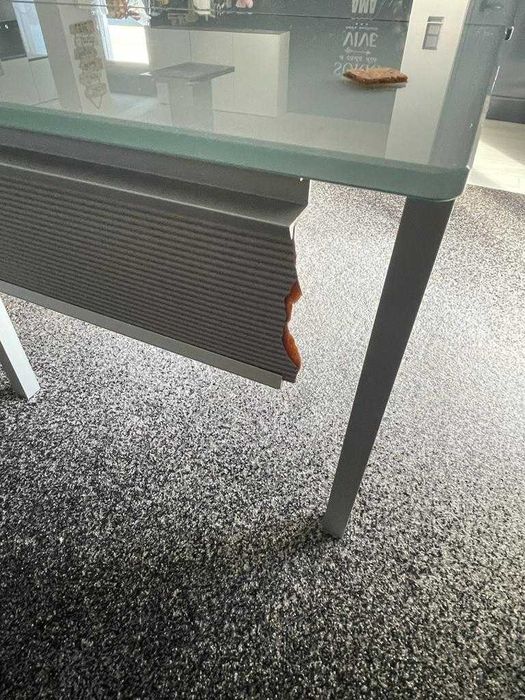 Mesa de Vidro Extensível 185 x 80 x 75