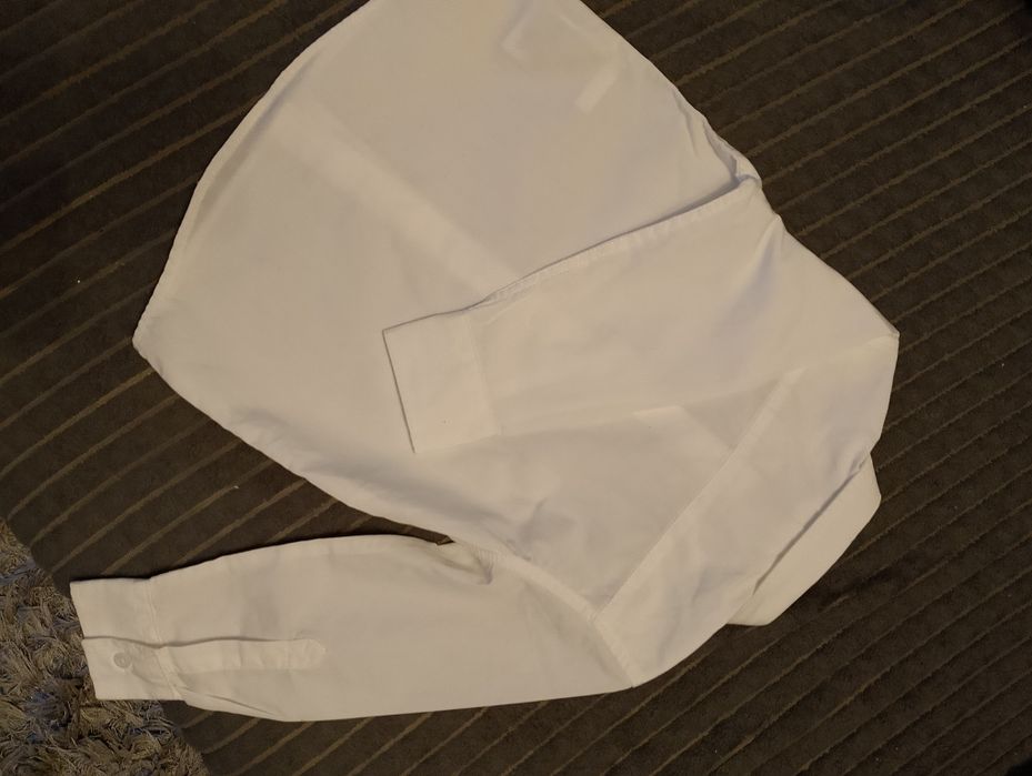 Koszula biała H&M 92 chłopiec długi rękaw easy iron +koszulka Reserved