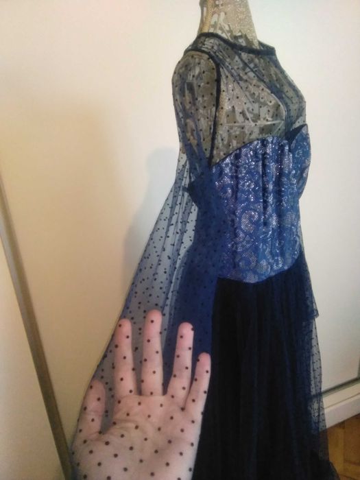 Vestido de cerimónia azul T40/42 Novo/nunca usado