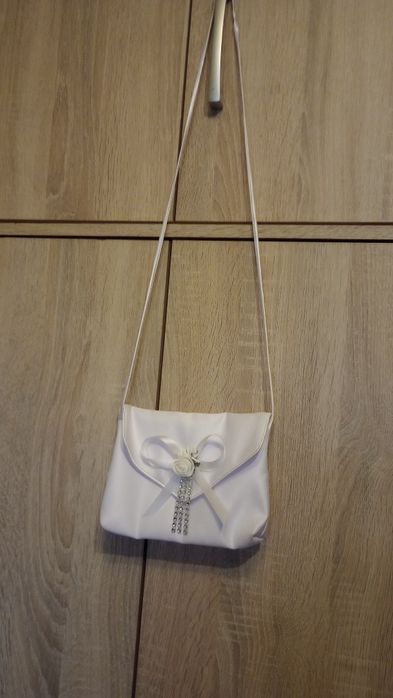 Sukienka komunijna + bolerko + torebka + wianuszek